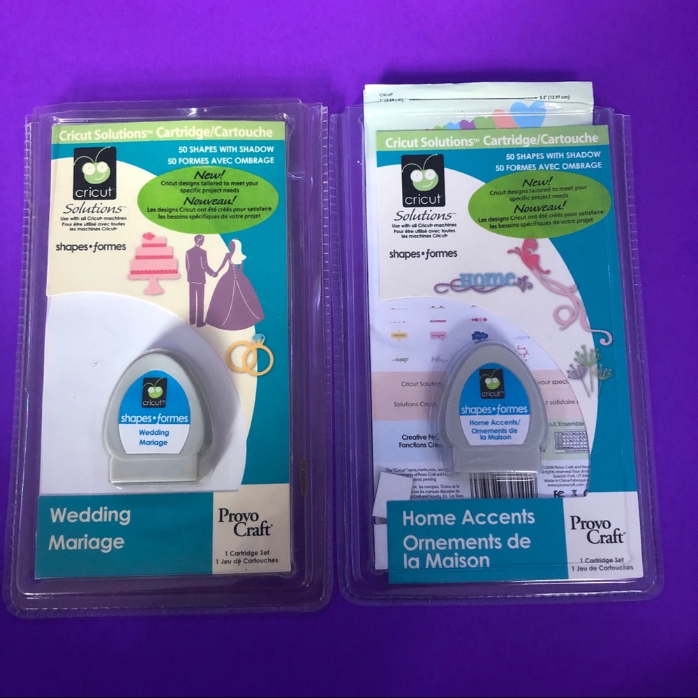 2 used cricut cartridges